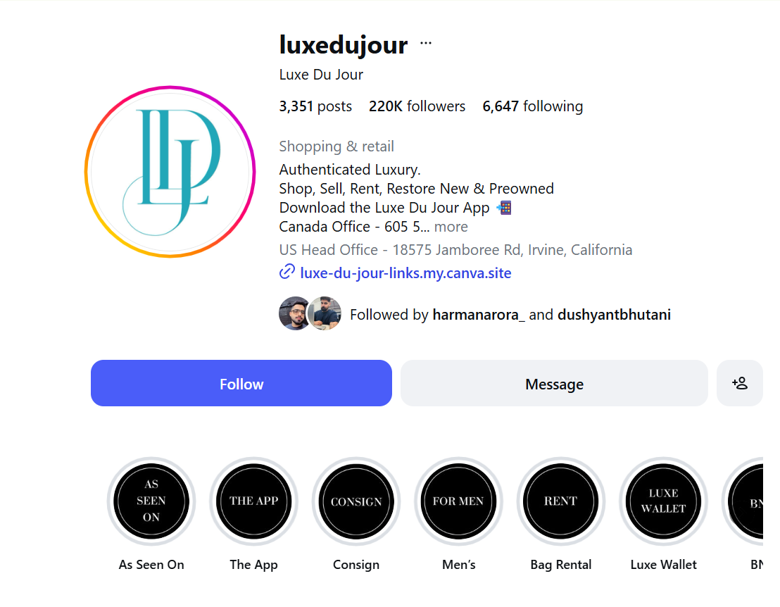 Instagram Profile Screenshot